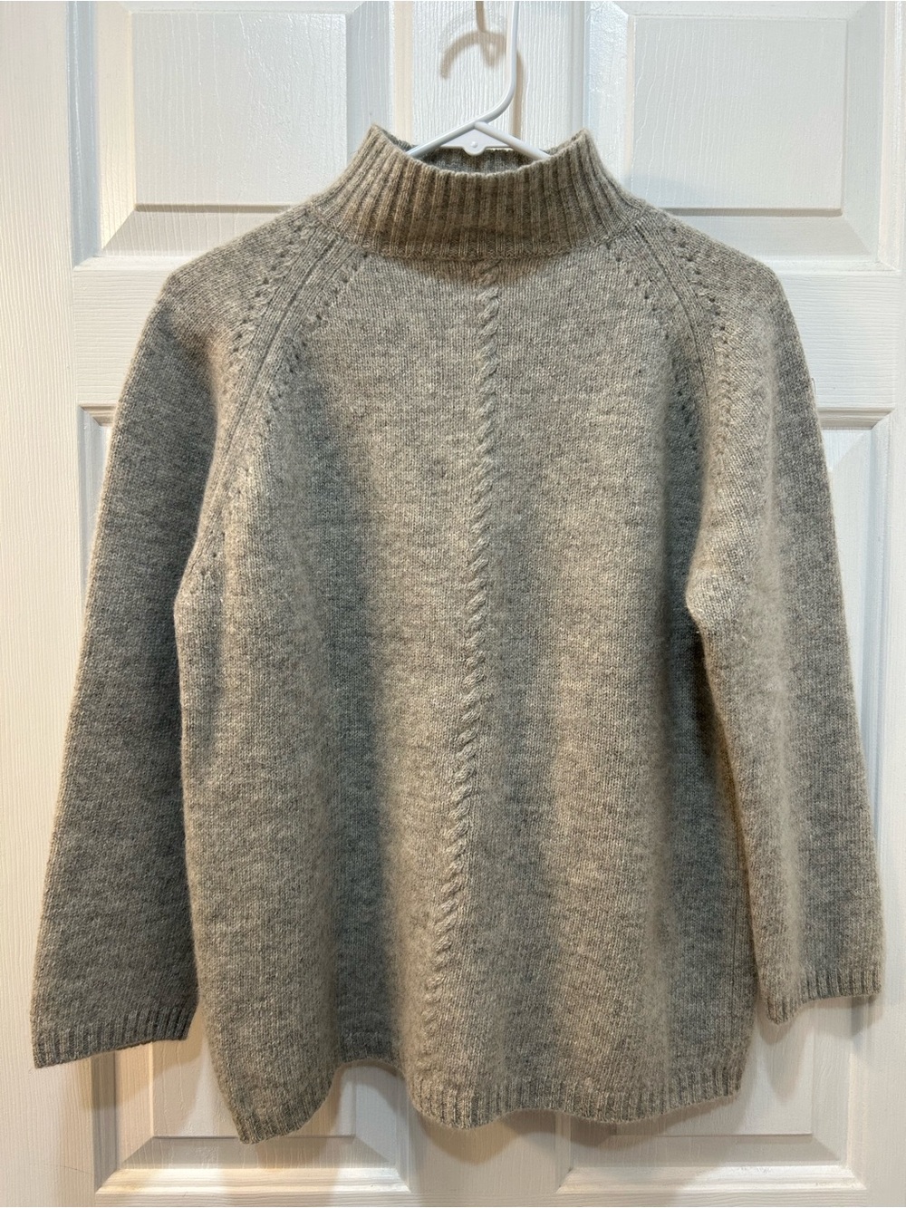 Sarah Spencer Angora Lambswool Mock Neck Sweater Sz L Petite Comfy Soft Preppy